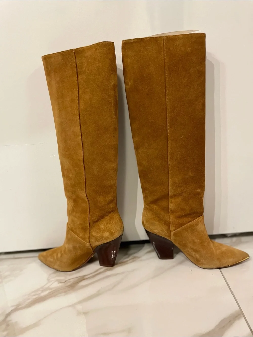 Tory Burch “Lila” Tan Suede Knee-high Boot Size 6
